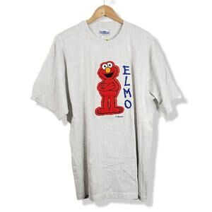 Vtg 90s Elmo Sesame Street Muppets T Shirt XL Blitzz Gray Jim Hensen USA NEW